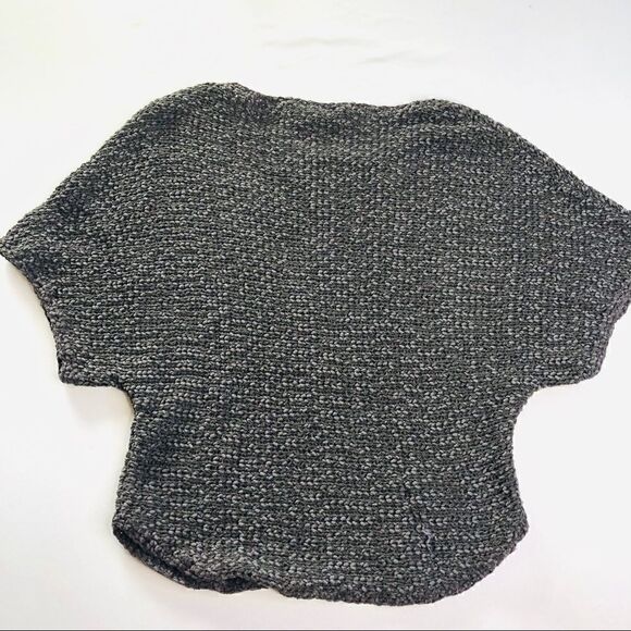 PROJECT Short Sleeve Scoop Neck Knit Sweater, Charcoal Gray - Picture 9 of 12